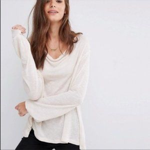 Free People Sweater Shimmer Stripe Top